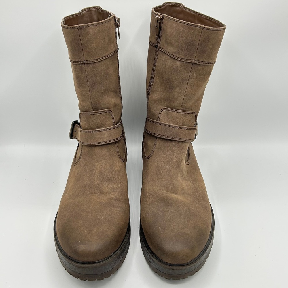 Soul Naturalizer Newport Brown Moto Ankle Boots Women's US 11M Buckle Accent - Picture 2 of 10